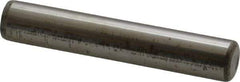 Made in USA - 7/16" Diam x 2-1/2" Pin Length Grade 8 Alloy Steel Standard Dowel Pin - Bright Finish, C 47-58 & C 60 (Surface) Hardness, 22,550 Lb (Single Shear), 45,100 Lb (Double Shear) Breaking Strength, 1 Beveled & 1 Rounded End - Exact Industrial Supply