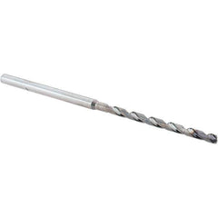 Walter-Titex - 3/32", 140° Point, Solid Carbide Micro Drill Bit - 77mm OAL, 37mm Flute Length, 3mm Shank Diam, Series A6589AMP - Exact Industrial Supply