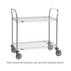 Metro - Carts; Type: Utility ; Load Capacity (Lb.): 900.000 ; Number of Shelves: 2 ; Width (Inch): 24 ; Length (Inch): 60 ; Height (Inch): 39 - Exact Industrial Supply