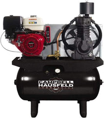 Campbell Hausfeld - 13 HP Stationary Gas Air Compressor - Honda Engine, Horizontal Configuration, 30 Gallon, 24.3 CFM, 175 Max psi - Exact Industrial Supply