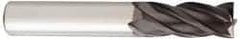 OSG - 1" Diam, 1-1/2" LOC, 4 Flute Solid Carbide Ball End Mill - TiAlN Finish, Single End, 4" OAL, 1" Shank Diam, Spiral Flute - Exact Industrial Supply