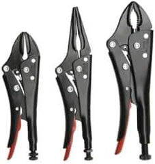 Proto - 3 Piece Locking Plier Set - Comes in Pouch - Exact Industrial Supply