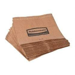 Rubbermaid - Brown, Waxed Kraft Paper, Wax-Lined Hazardous Waste Paper Bag - 3-3/4" Wide x 9 7/8" High - Exact Industrial Supply