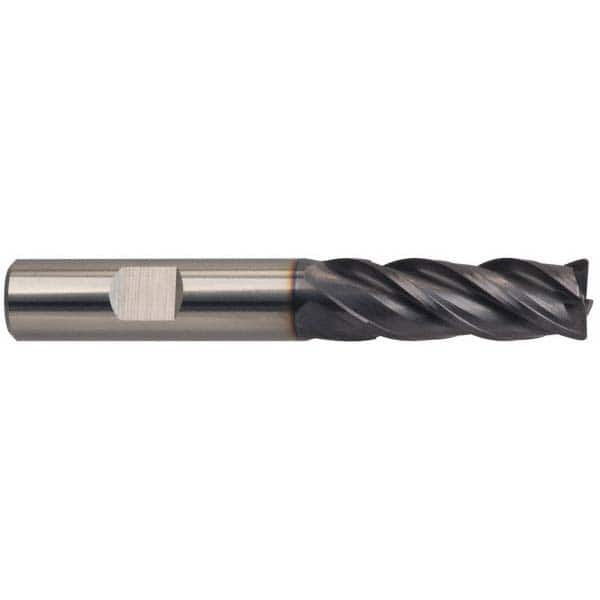 Guhring - 3/8" Diam, 1" Length of Cut, 3/8" Shank Diam, 2-1/2" OAL, 4 Flute Solid Carbide Square End Mill - Exact Industrial Supply