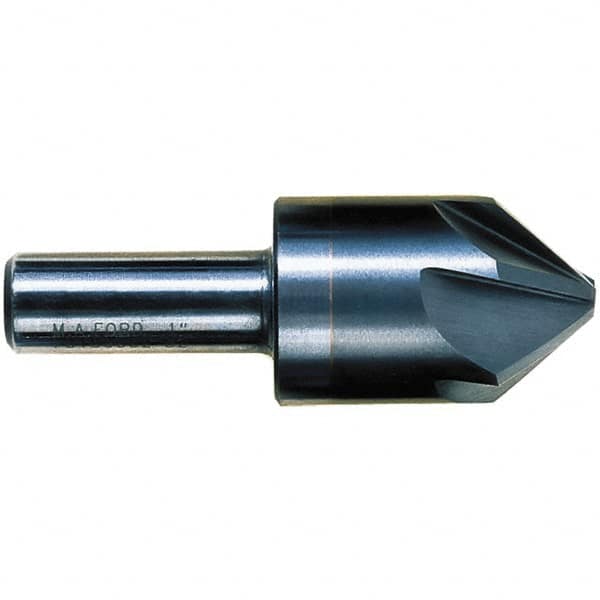 M.A. Ford - 3/4" Head Diam, 1/2" Shank Diam, 6 Flute 82° Solid Carbide Countersink - Exact Industrial Supply