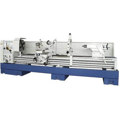 Summit - 28-1/2" Swing, 120" Between Centers, 120 Volt, Triple Phase Toolroom Lathe - 6MT Taper, 15 hp, 20 to 1,250 RPM, 4-1/8" Bore Diam, 48" Deep x 70" High x 187" Long - Exact Industrial Supply