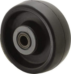 Albion - 4 Inch Diameter x 1-1/2 Inch Wide, Polyolefin Caster Wheel - 400 Lb. Capacity, 1-5/8 Inch Hub Length, 1/2 Inch Axle Diameter, Roller Bearing - Exact Industrial Supply