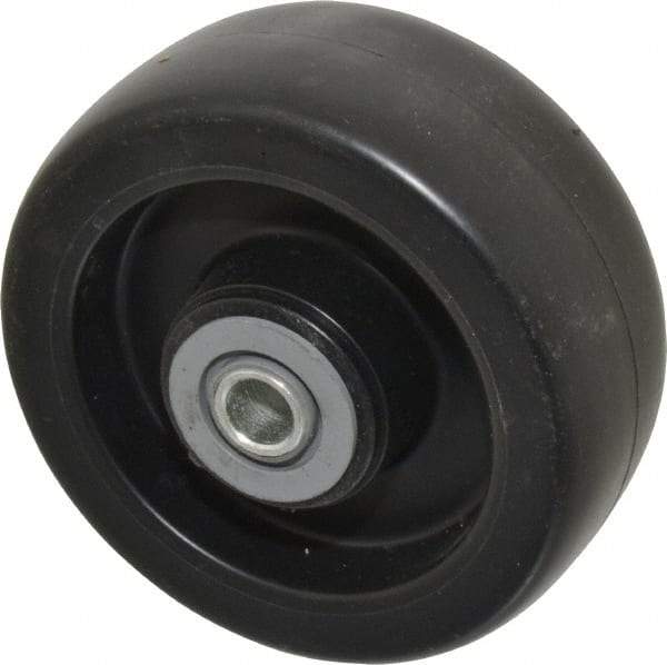 Albion - 5 Inch Diameter x 2 Inch Wide, Polyolefin Caster Wheel - 650 Lb. Capacity, 2-3/16 Inch Hub Length, 1/2 Inch Axle Diameter, Roller Bearing - Exact Industrial Supply