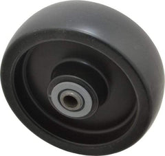Albion - 6 Inch Diameter x 2 Inch Wide, Polyolefin Caster Wheel - 750 Lb. Capacity, 2-3/16 Inch Hub Length, 1/2 Inch Axle Diameter, Roller Bearing - Exact Industrial Supply