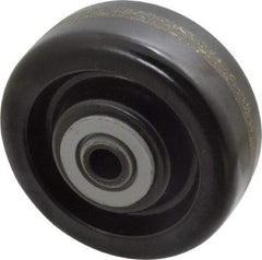 Albion - 4 Inch Diameter x 1-1/2 Inch Wide, Phenolic Caster Wheel - 600 Lb. Capacity, 1-5/8 Inch Hub Length, 1/2 Inch Axle Diameter, Roller Bearing - Exact Industrial Supply