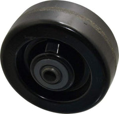 Albion - 5 Inch Diameter x 2 Inch Wide, Phenolic Caster Wheel - 1,200 Lb. Capacity, 2-3/16 Inch Hub Length, 1/2 Inch Axle Diameter, Roller Bearing - Exact Industrial Supply