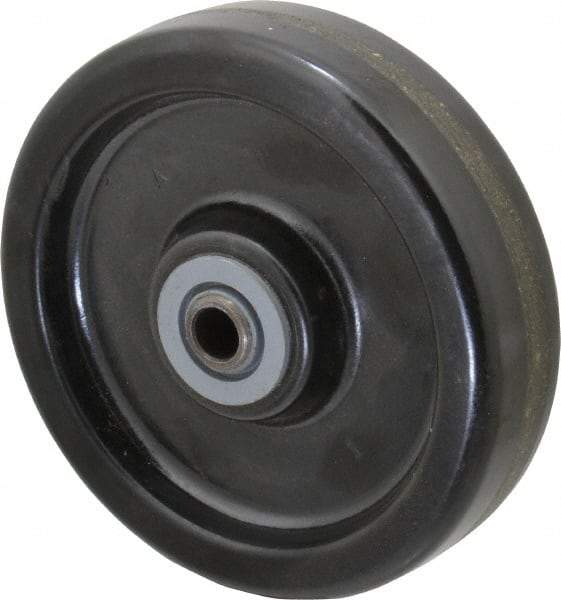 Albion - 6 Inch Diameter x 1-1/2 Inch Wide, Phenolic Caster Wheel - 500 Lb. Capacity, 1-27/32 Inch Hub Length, 3/4 Inch Axle Diameter, Roller Bearing - Exact Industrial Supply