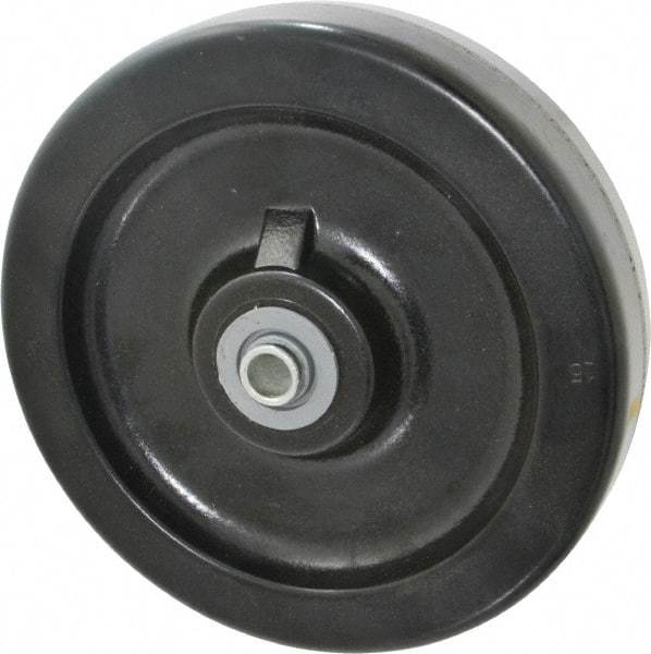 Albion - 8 Inch Diameter x 2 Inch Wide, Phenolic Caster Wheel - 1,400 Lb. Capacity, 2-3/16 Inch Hub Length, 1/2 Inch Axle Diameter, Roller Bearing - Exact Industrial Supply