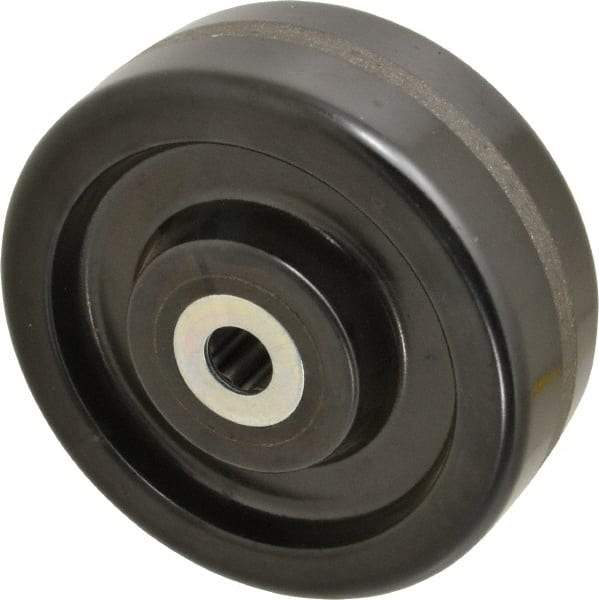 Albion - 8 Inch Diameter x 3 Inch Wide, Phenolic Caster Wheel - 2,500 Lb. Capacity, 3-1/4 Inch Hub Length, 1 Inch Axle Diameter, Roller Bearing - Exact Industrial Supply