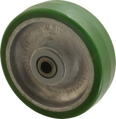 Albion - 5 Inch Diameter x 1-1/2 Inch Wide, Polyurethane Caster Wheel - 720 Lb. Capacity, 1-7/8 Inch Hub Length, 1/2 Inch Axle Diameter, Roller Bearing - Exact Industrial Supply