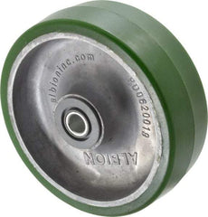 Albion - 6 Inch Diameter x 2 Inch Wide, Polyurethane Caster Wheel - 1,230 Lb. Capacity, 2-7/16 Inch Hub Length, 1/2 Inch Axle Diameter, Roller Bearing - Exact Industrial Supply