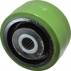 Albion - 6 Inch Diameter x 3 Inch Wide, Polyurethane Caster Wheel - 2,040 Lb. Capacity, 3-1/4 Inch Hub Length, 1-1/4 Inch Axle Diameter, Roller Bearing - Exact Industrial Supply