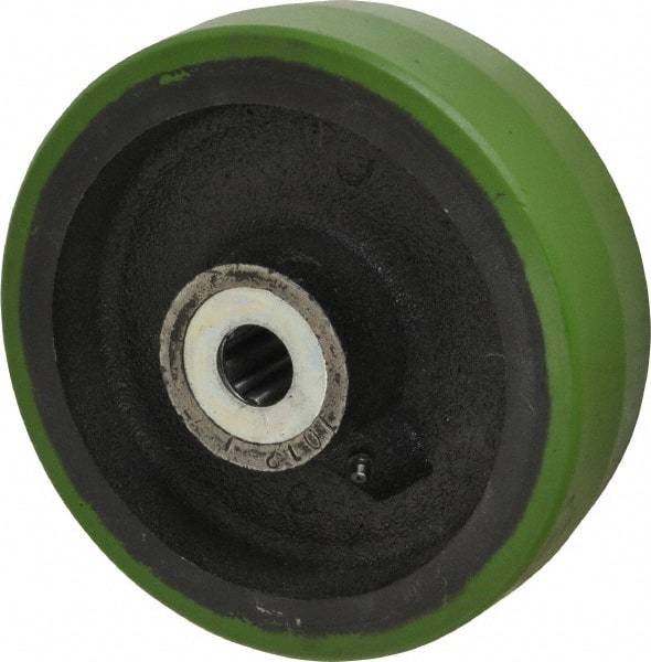 Albion - 8 Inch Diameter x 2-1/2 Inch Wide, Polyurethane Caster Wheel - 2,010 Lb. Capacity, 3-1/4 Inch Hub Length, 1 Inch Axle Diameter, Roller Bearing - Exact Industrial Supply