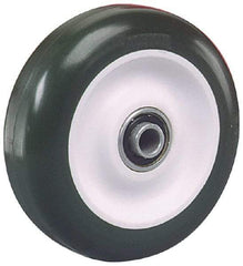 Albion - 5 Inch Diameter x 1-1/4 Inch Wide, Polyurethane Caster Wheel - 440 Lb. Capacity, 1-3/8 Inch Hub Length, 3/8 Inch Axle Diameter, Ball Bearing - Exact Industrial Supply