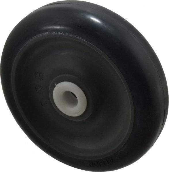 Albion - 5 Inch Diameter x 1-1/4 Inch Wide, Polyurethane Caster Wheel - 440 Lb. Capacity, 1-1/4 Inch Hub Length, 1/2 Inch Axle Diameter, Delrin Bearing - Exact Industrial Supply