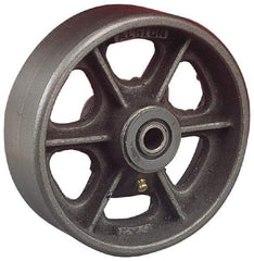 Albion - 12 Inch Diameter x 3 Inch Wide, Cast Iron Caster Wheel - 2,800 Lb. Capacity, 3-1/4 Inch Hub Length, 1-1/4 Inch Axle Diameter, Roller Bearing - Exact Industrial Supply