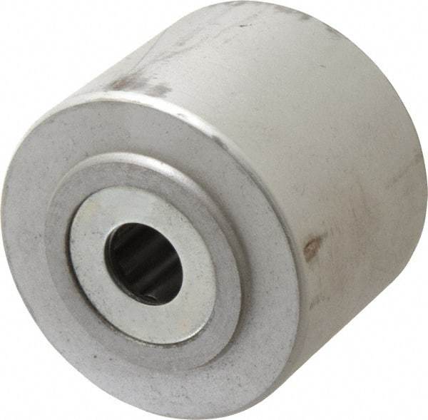 Albion - 4 Inch Diameter x 3 Inch Wide, Cast Iron Caster Wheel - 2,000 Lb. Capacity, 3-1/4 Inch Hub Length, 1 Inch Axle Diameter, Roller Bearing - Exact Industrial Supply