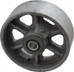 Albion - 5 Inch Diameter x 2 Inch Wide, Cast Iron Caster Wheel - 1,300 Lb. Capacity, 2-3/16 Inch Hub Length, 1/2 Inch Axle Diameter, Roller Bearing - Exact Industrial Supply