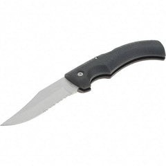 Gerber - 3-3/4" Blade, 8-3/4" OAL, Partially Serrated Clip Point Folding Knife - 4-7/8" Closed Length - Exact Industrial Supply