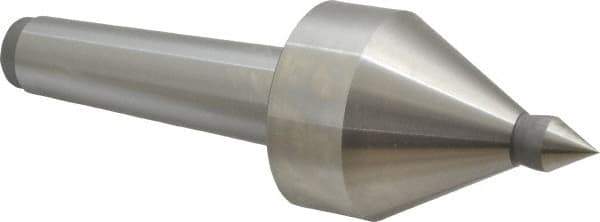 Royal Products - MT4 Taper Shank, 2-1/2" Head Diam 5,000 & 5,685 Lb Capacity Live Center - 4,000 Max RPM, 2.6" Head Length, 5/8" Point Diam, 15/16" Point Len, 685 Lb Max Workpc, 7-15/16" OAL, 5/8" Tip Diam, Long Point - Exact Industrial Supply