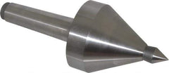 Royal Products - MT4 Taper Shank, 3-3/8" Head Diam 5,700 & 6,865 Lb Capacity Live Center - 3,500 Max RPM, 3.15" Head Length, 3/4" Point Diam, 1-1/8" Point Len, 1,165 Lb Max Workpc, 8-11/16" OAL, 3/4" Tip Diam, Long Point - Exact Industrial Supply