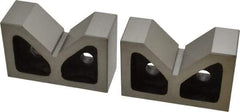 Value Collection - 2-3/16" Max Capacity, 90° Angle, Cast Iron V-Block - 4" Long x 1-9/16" Wide x 2-9/16" High, Sold as Matched Pair - Exact Industrial Supply