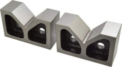 Value Collection - 2-7/16" Max Capacity, 90° Angle, Cast Iron V-Block - 5" Long x 2" Wide x 3-1/8" High, Sold as Matched Pair - Exact Industrial Supply