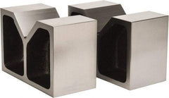Value Collection - 5-1/8" Max Capacity, 90° Angle, Cast Iron V-Block - 12" Long x 6" Wide x 8" High, Sold as Matched Pair - Exact Industrial Supply
