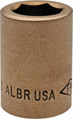 Ampco - 21/32", 1/2" Drive, Standard Hand Socket - 6 Points, 1-7/16" OAL, Aluminum Bronze - Exact Industrial Supply