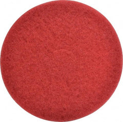 3M - Spray Buffing Pad - 14" Machine, Red Pad, Polyester - Exact Industrial Supply