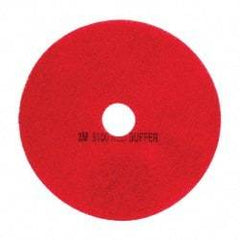 3M - Spray Buffing Pad - 20" Machine, Red Pad, Polyester - Exact Industrial Supply