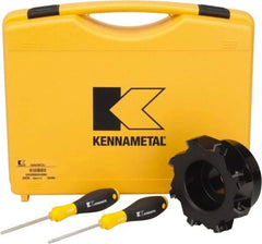 Kennametal - 8 Inserts, 5" Cut Diam, 1-1/2" Arbor Diam, 0.361" Max Depth of Cut, Indexable Square-Shoulder Face Mill - 0/90° Lead Angle, 2.38" High, SD.T 43.. Insert Compatibility, Series KSSM - Exact Industrial Supply