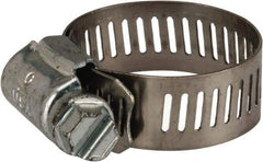 Parker - 1/2 to 1-1/4" Diam, Stainless Steel Worm Drive Clamp - Exact Industrial Supply