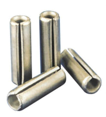 Value Collection - 12mm Diam x 45mm Long Slotted Spring Pin - Grade 1070-1080 Steel, Plain Finish - Exact Industrial Supply