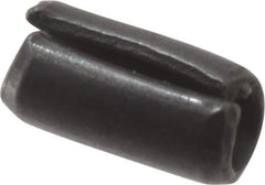 Value Collection - 2mm Diam x 4mm Long Slotted Spring Pin - Grade 1070-1080 Steel, Plain Finish - Exact Industrial Supply