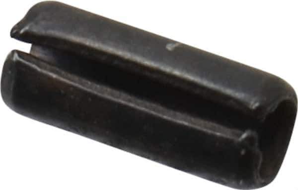Value Collection - 2mm Diam x 5mm Long Slotted Spring Pin - Grade 1070-1080 Steel, Plain Finish - Exact Industrial Supply