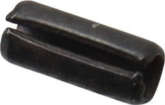 Value Collection - 2mm Diam x 5mm Long Slotted Spring Pin - Grade 1070-1080 Steel, Plain Finish - Exact Industrial Supply