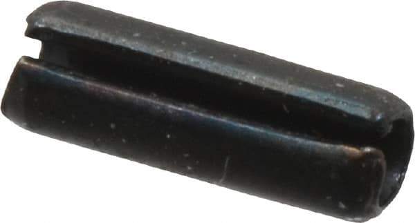 Value Collection - 2mm Diam x 6mm Long Slotted Spring Pin - Grade 1070-1080 Steel, Plain Finish - Exact Industrial Supply