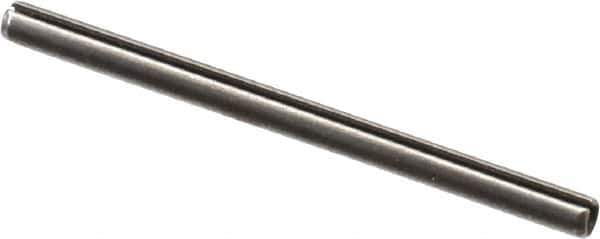 Value Collection - 2mm Diam x 30mm Long Slotted Spring Pin - Grade 1070-1080 Steel, Plain Finish - Exact Industrial Supply