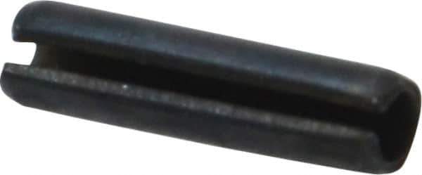 Value Collection - 3mm Diam x 12mm Long Slotted Spring Pin - Grade 1070-1080 Steel, Plain Finish - Exact Industrial Supply