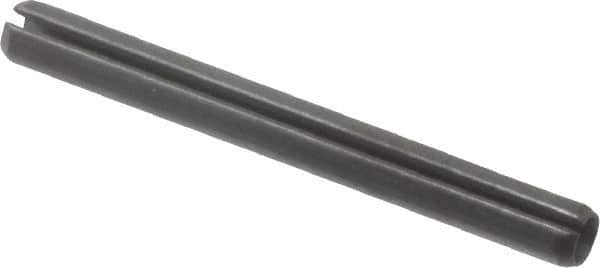 Value Collection - 3mm Diam x 30mm Long Slotted Spring Pin - Grade 1070-1080 Steel, Plain Finish - Exact Industrial Supply