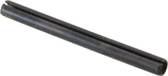 Value Collection - 3mm Diam x 32mm Long Slotted Spring Pin - Grade 1070-1080 Steel, Plain Finish - Exact Industrial Supply