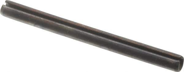 Value Collection - 3mm Diam x 35mm Long Slotted Spring Pin - Grade 1070-1080 Steel, Plain Finish - Exact Industrial Supply