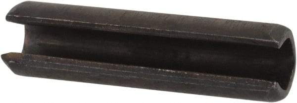 Value Collection - 3.5mm Diam x 14mm Long Slotted Spring Pin - Grade 1070-1080 Steel, Plain Finish - Exact Industrial Supply