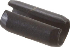 Value Collection - 4mm Diam x 8mm Long Slotted Spring Pin - Grade 1070-1080 Steel, Plain Finish - Exact Industrial Supply